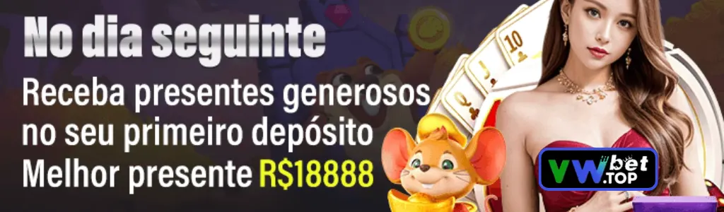 Banners promocionais com bônus no site da VWBET