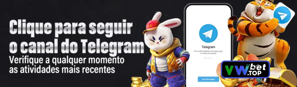 ícone do Telegram com promoções exclusivas da VWBET